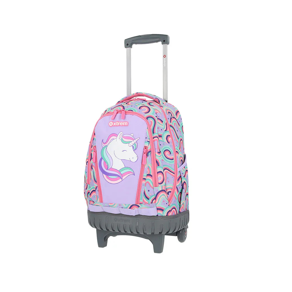 Trolley Unicorn School Backpack with Wheels – Lilac