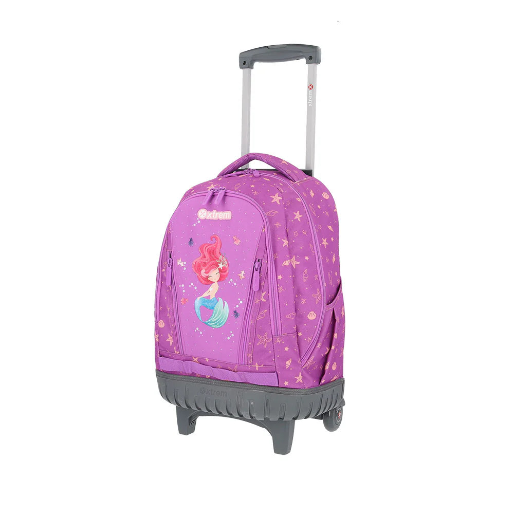 Trolley Mermaid School Backpack with Wheels – Purple